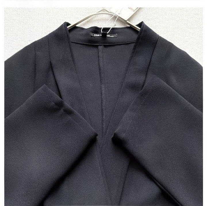 23区44　洗える　ノーカラーシアージャケット　大きいサイズ　タグ付新品