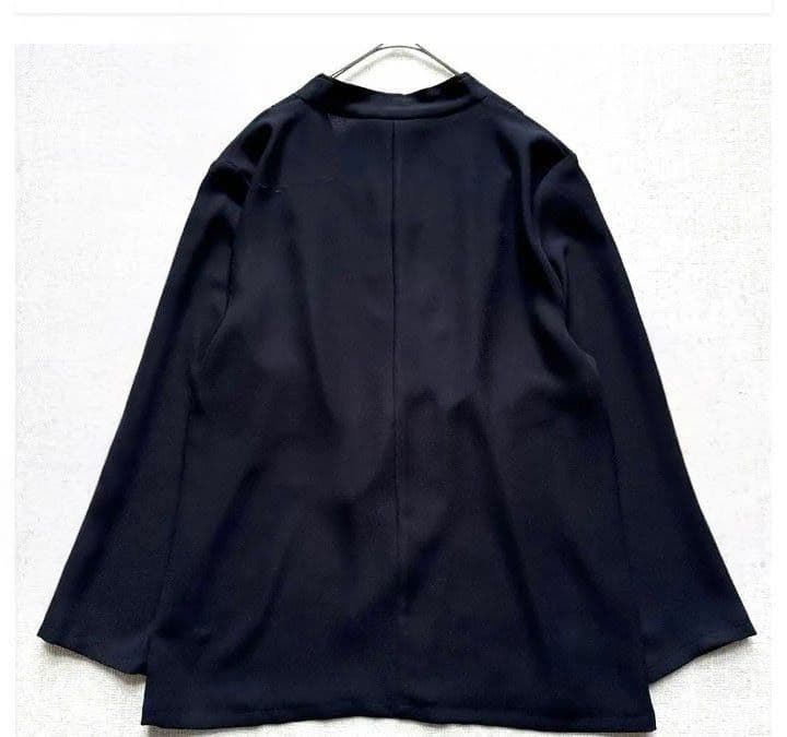 23区44　洗える　ノーカラーシアージャケット　大きいサイズ　タグ付新品