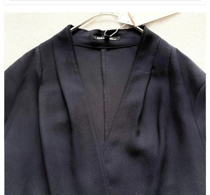 23区44　洗える　ノーカラーシアージャケット　大きいサイズ　タグ付新品