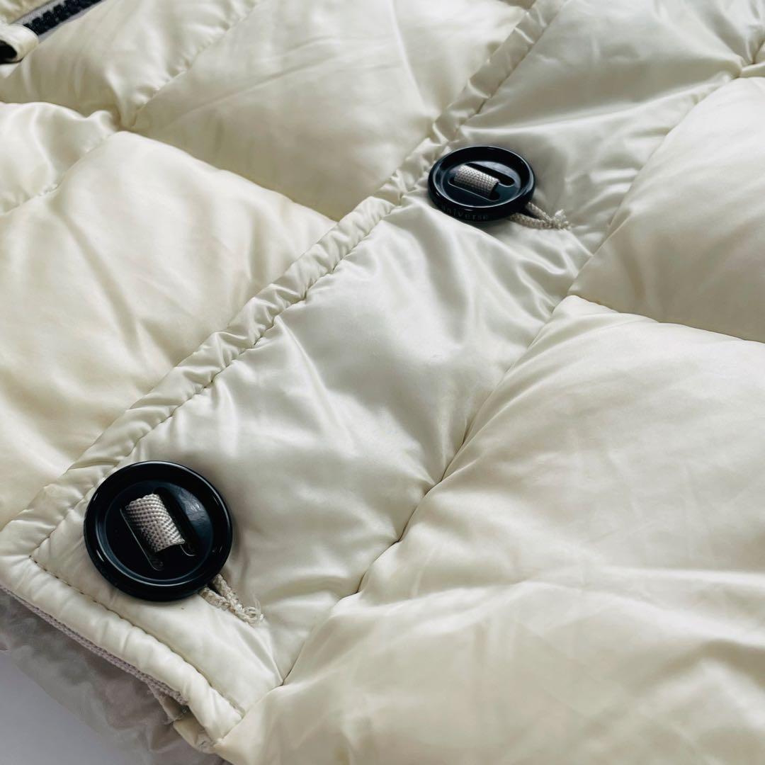 ナノユニバース × 西川ダウン ベージュ フード付き ダウンベスト Lサイズ