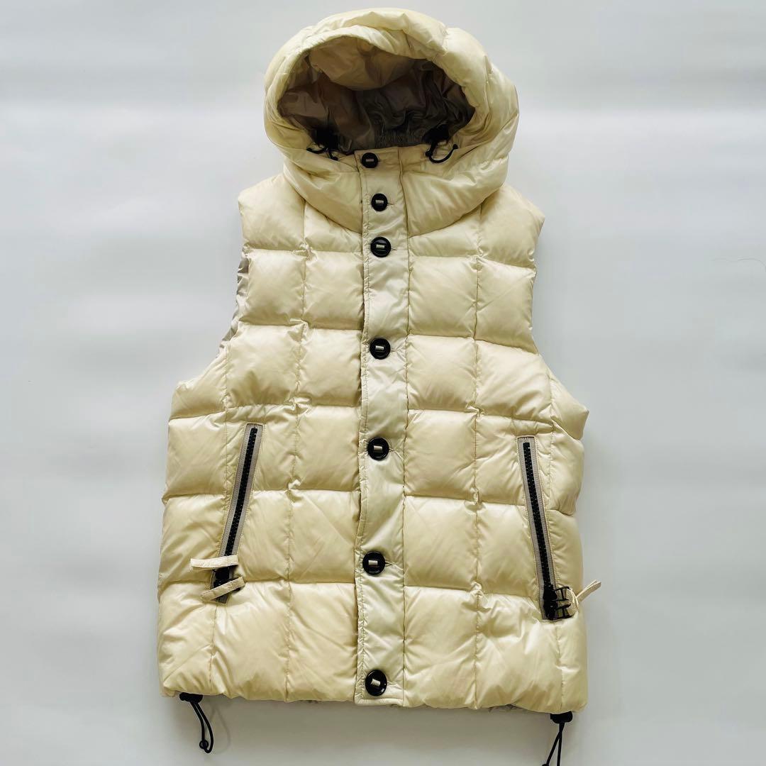 ナノユニバース × 西川ダウン ベージュ フード付き ダウンベスト Lサイズ