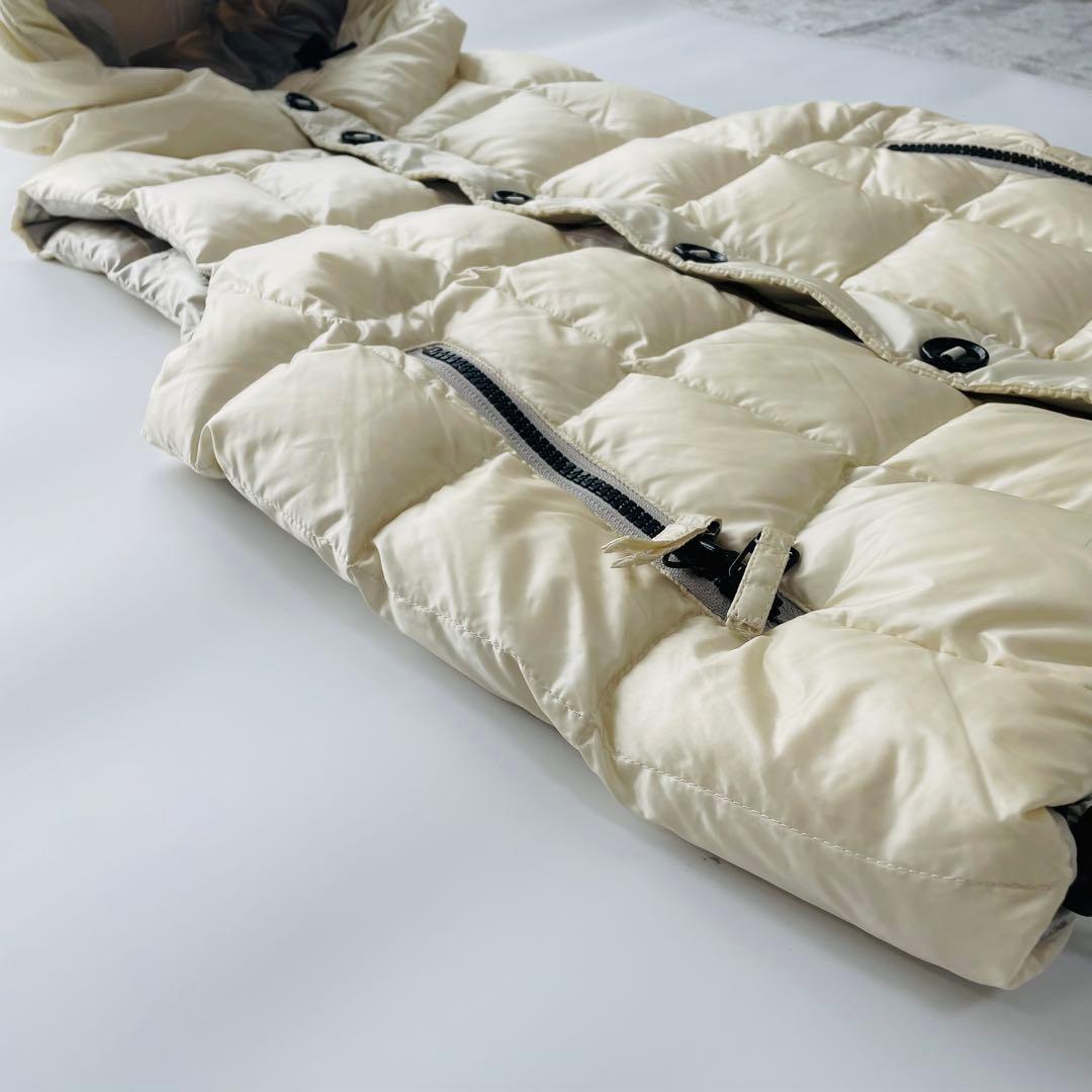 ナノユニバース × 西川ダウン ベージュ フード付き ダウンベスト Lサイズ