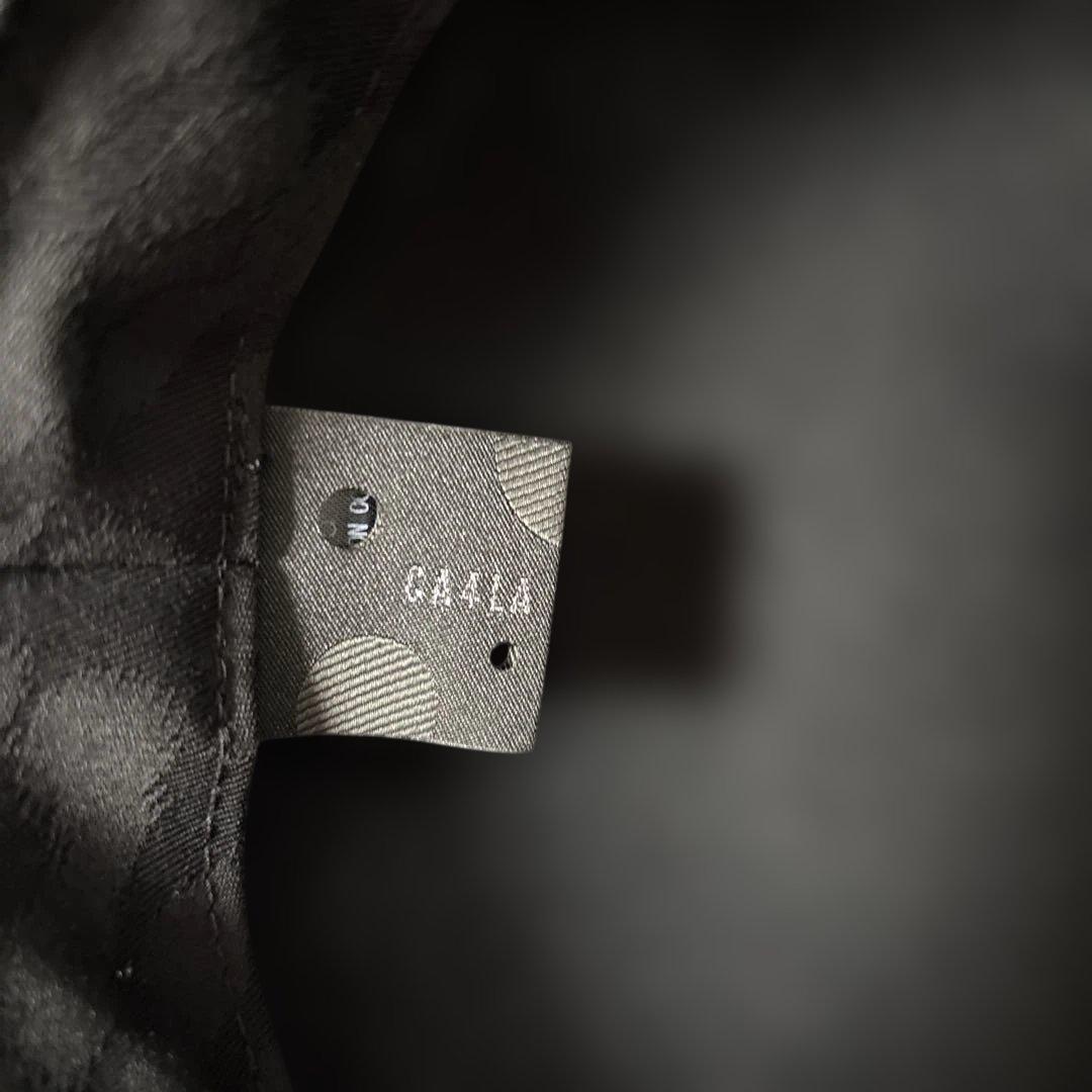 新品　CA4LA カシラ　クロッシェ　黒のウールフェルトハット