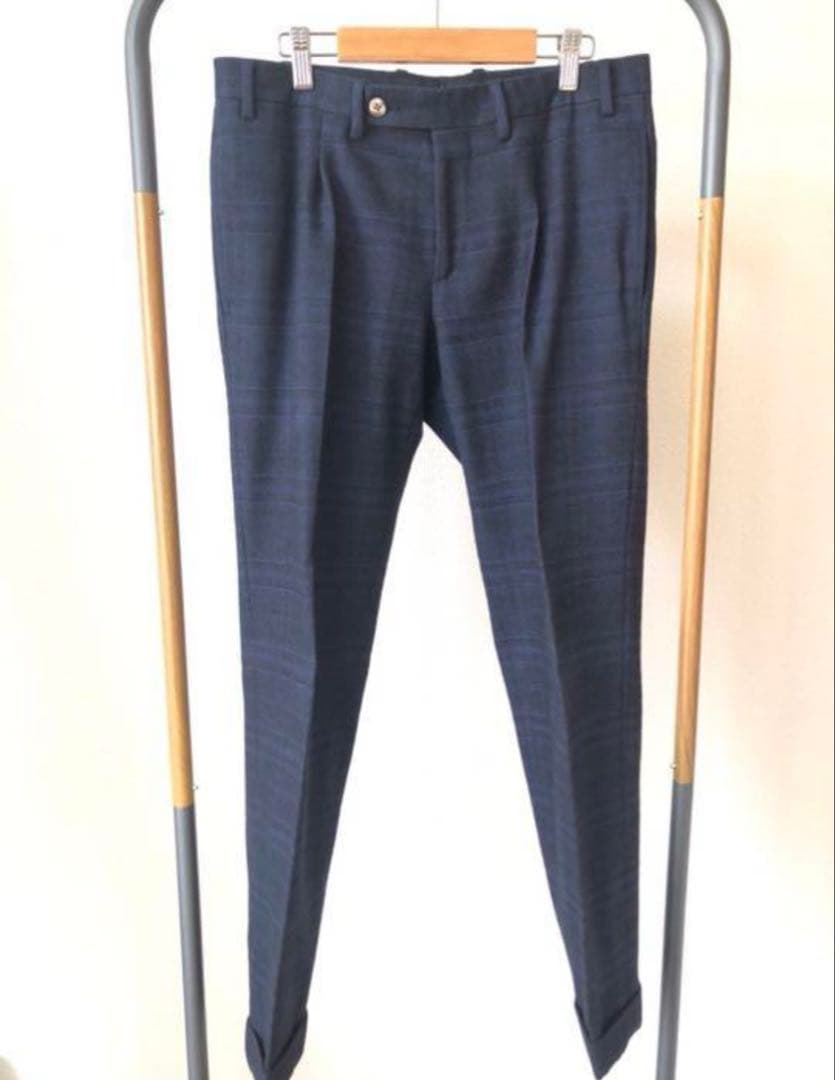 gabriele pasini ネイビー チェック柄 スーツセット