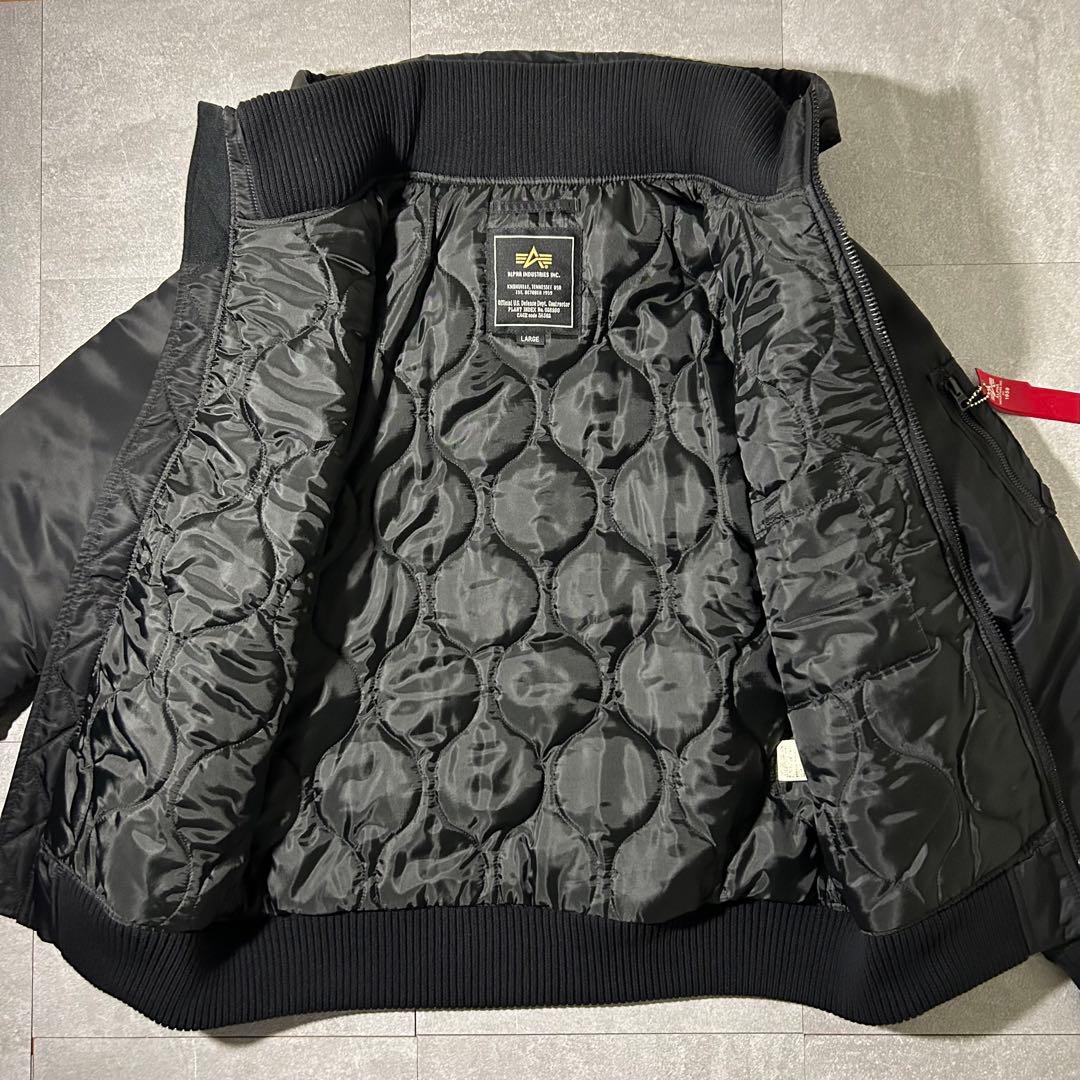 美品✨アルファインダストリーズ フーデッド リブジャケット 赤タグ サーモライト