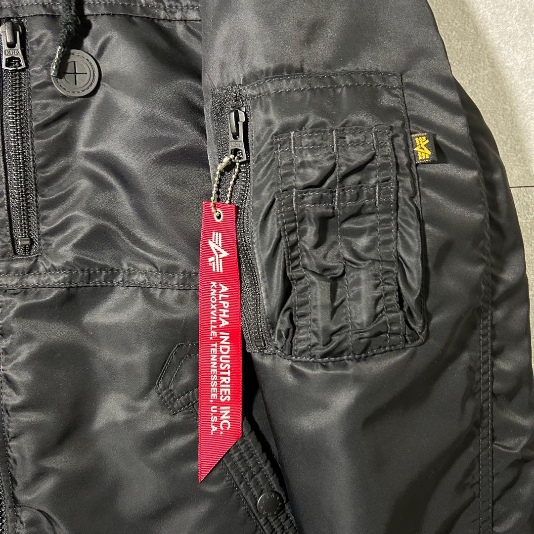 美品✨アルファインダストリーズ フーデッド リブジャケット 赤タグ サーモライト