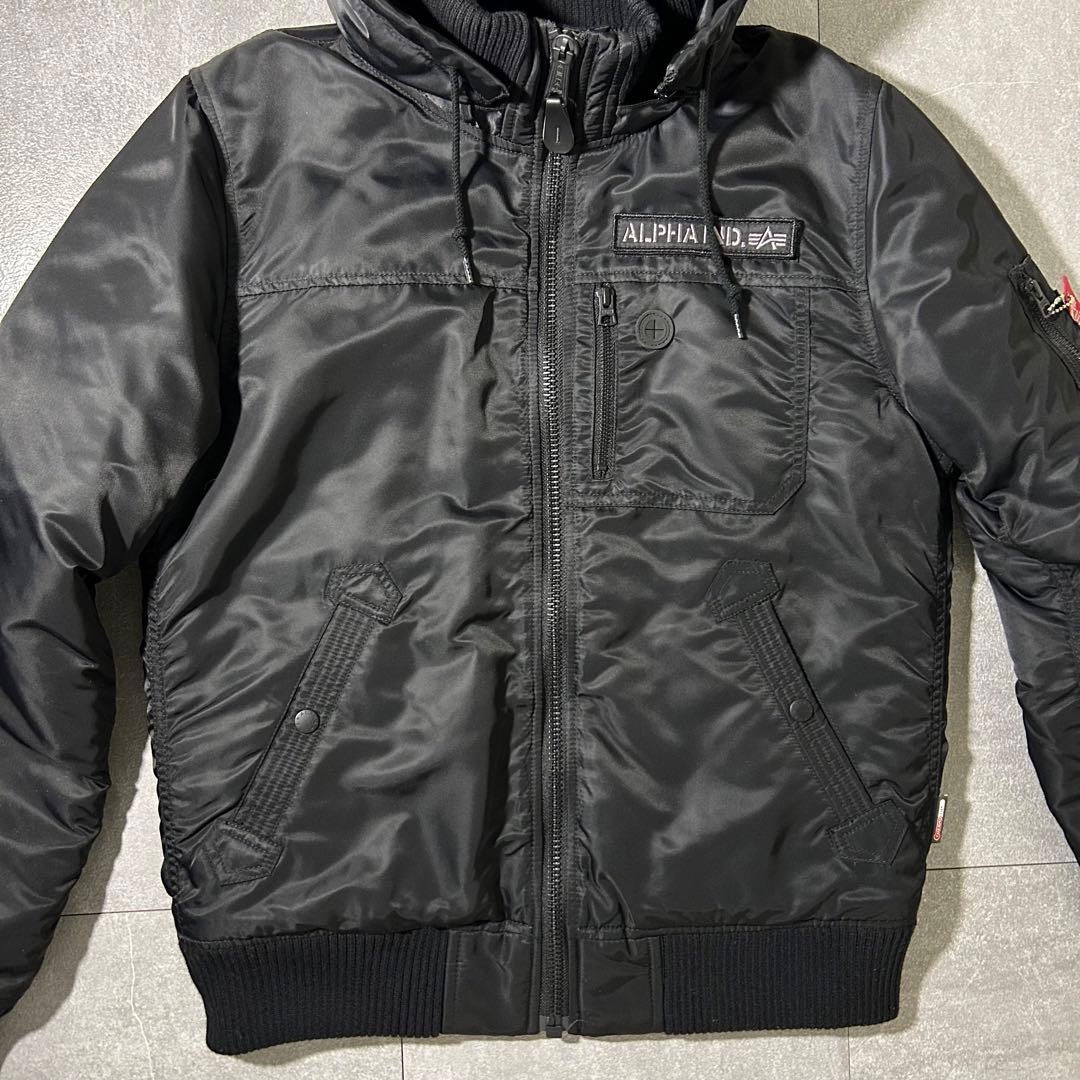 美品✨アルファインダストリーズ フーデッド リブジャケット 赤タグ サーモライト