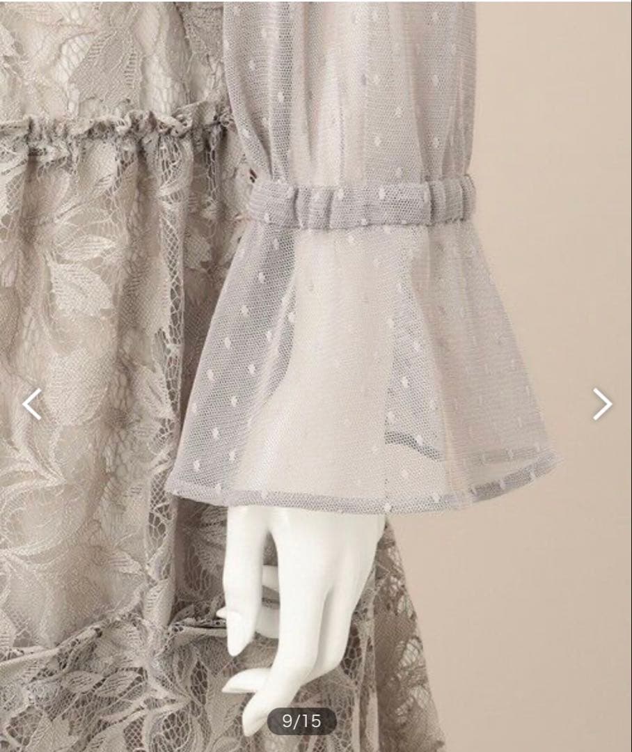 【23区　APPLAUDIR】レース 切替 ドレス