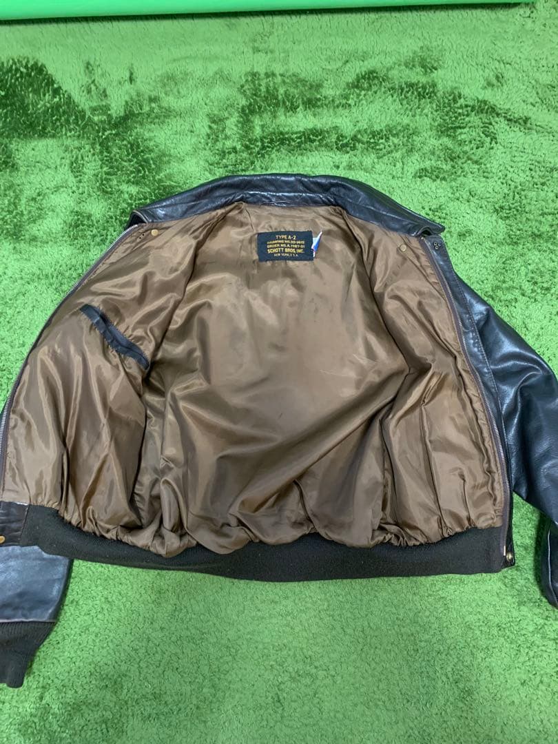Schott A2 レザーフライトジャケット　本革　42