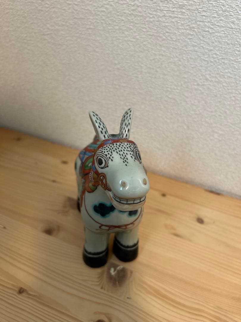 【午年に】有田焼 円左エ門窯 色絵 馬 置物 縁起物／インテリア