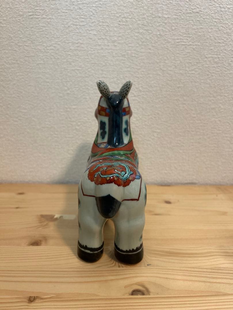 【午年に】有田焼 円左エ門窯 色絵 馬 置物 縁起物／インテリア