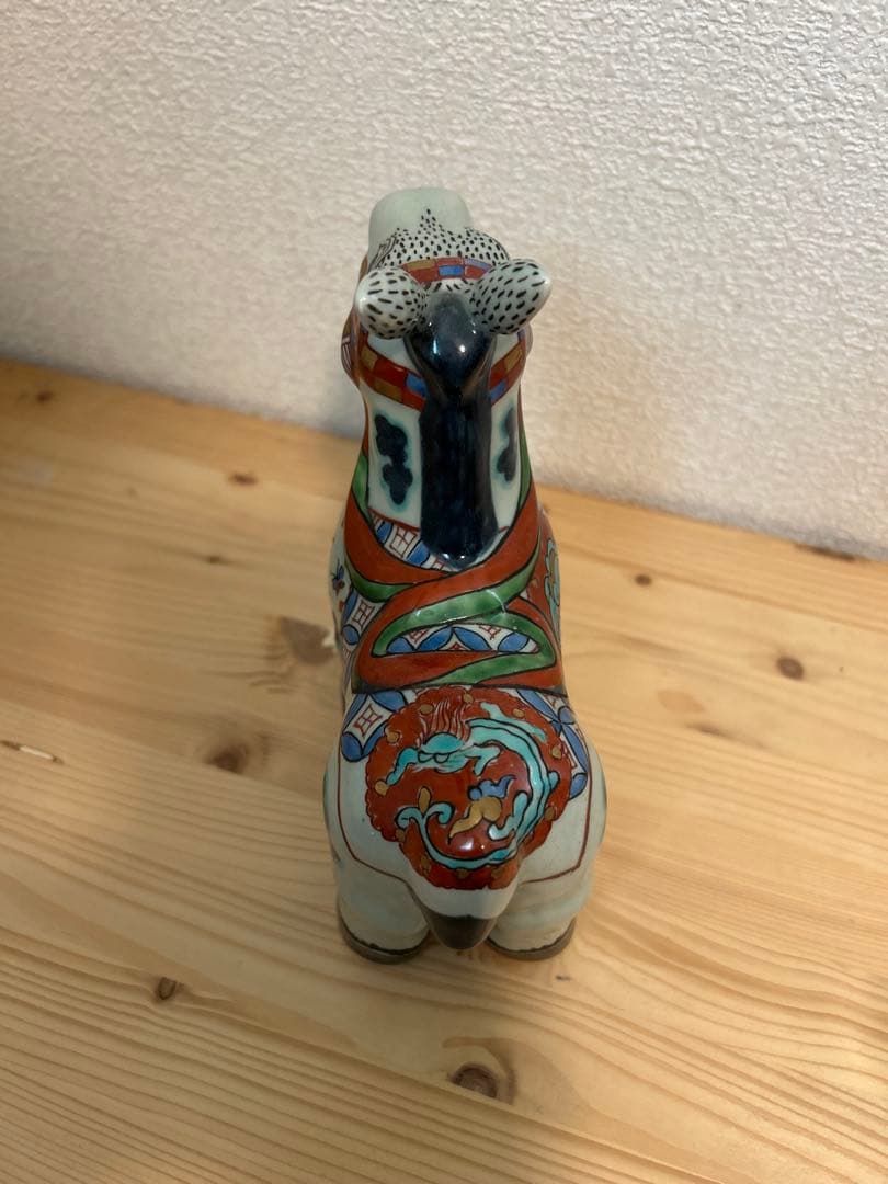 【午年に】有田焼 円左エ門窯 色絵 馬 置物 縁起物／インテリア