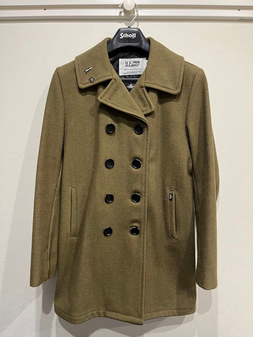 stussy × schott ピーコート　740N PEA JACKET