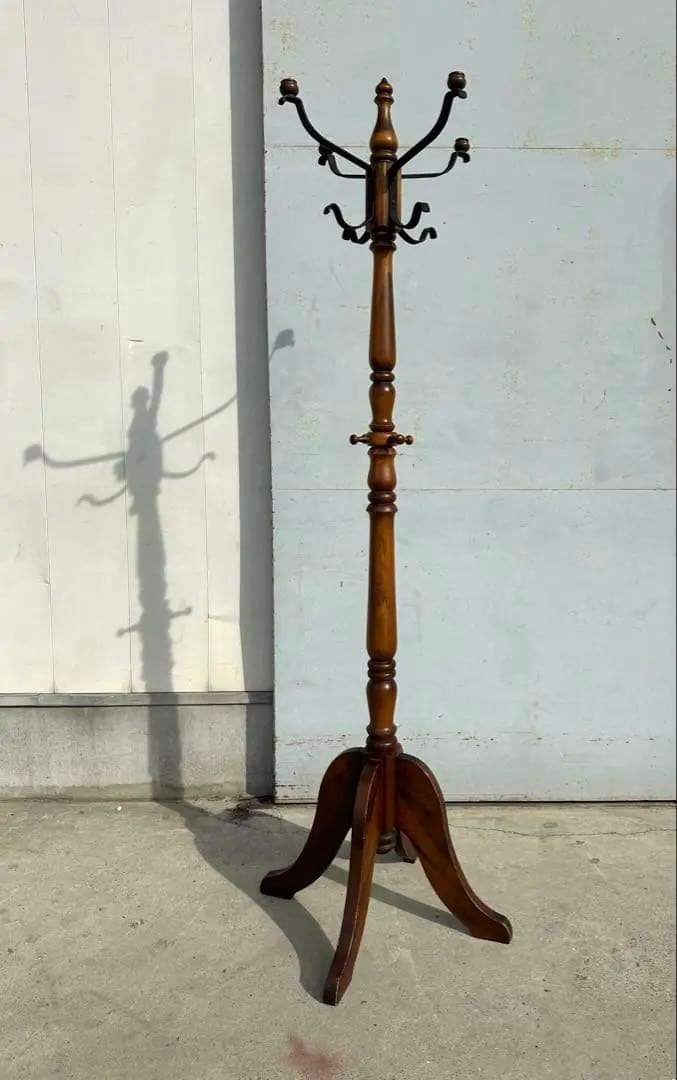 カリモク アンティーク コロニアル ハンガーラック ポールスタンド