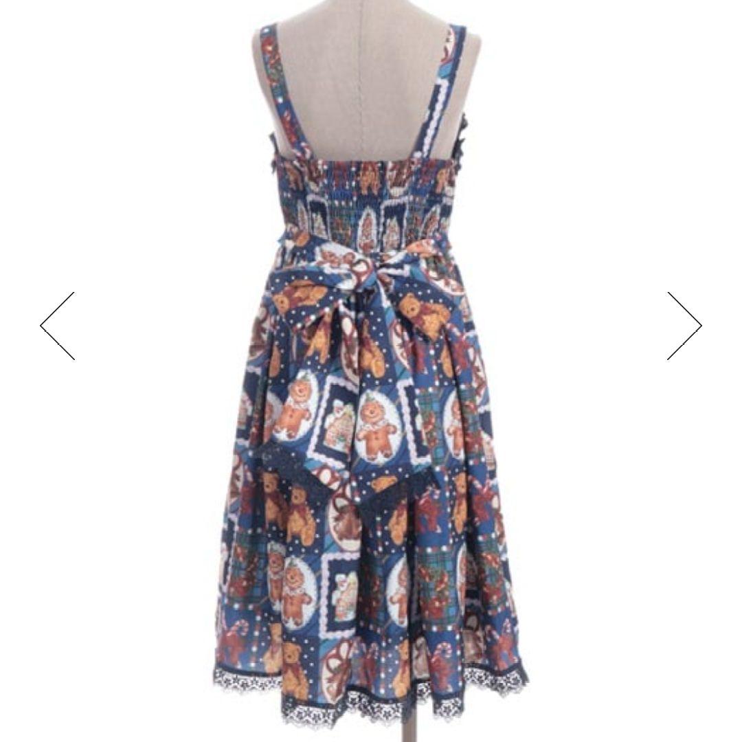 Chalmiere クリスマス ジャンパースカート ネイビー 紺 kawaii