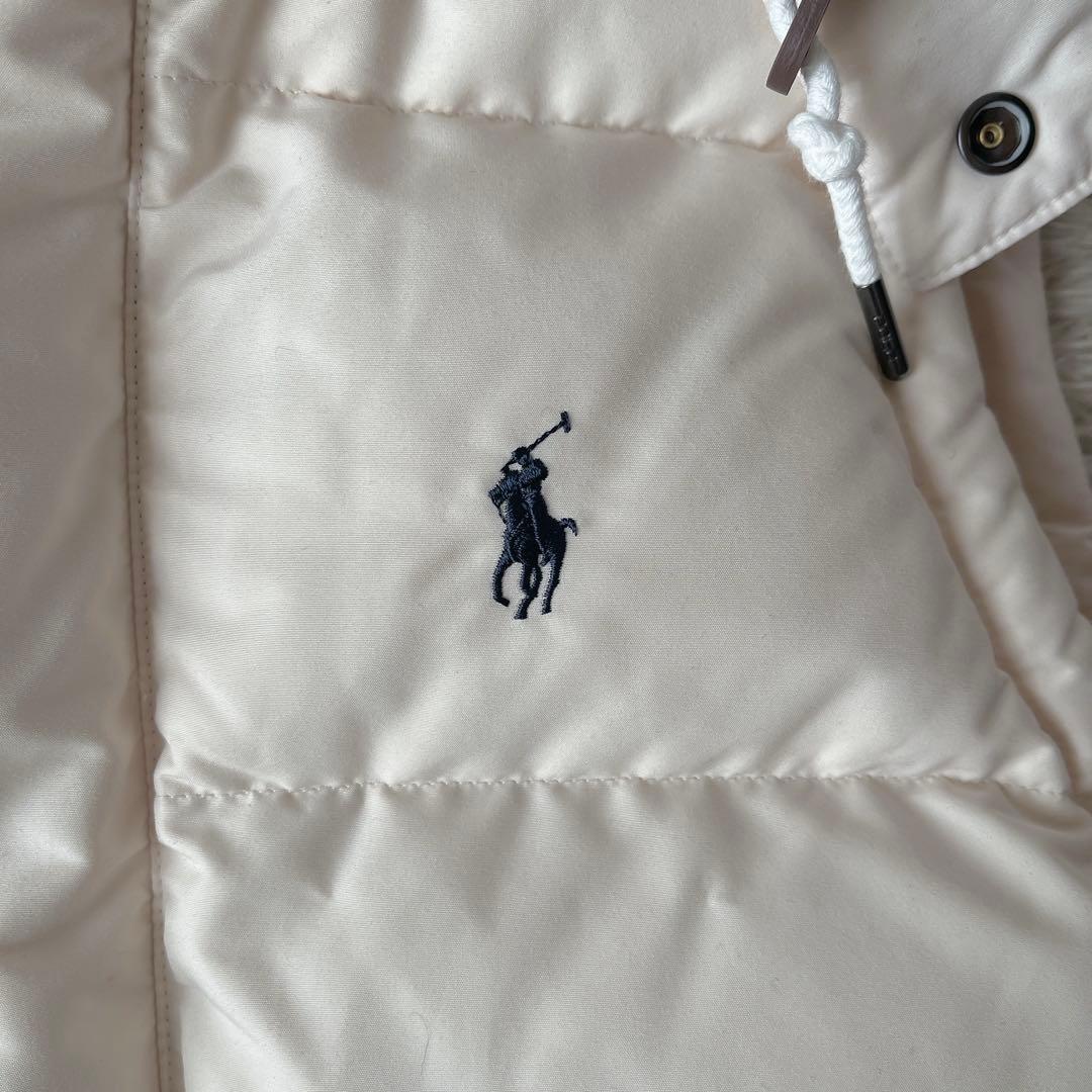 ポロラルフローレン ダウンベスト ポニー刺繍 アイボリー24年モデル