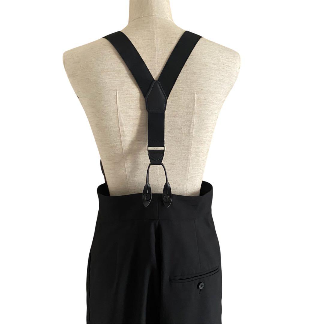 UNITED ARROWS ロエフLOEFF サスペンダーパンツ 黒