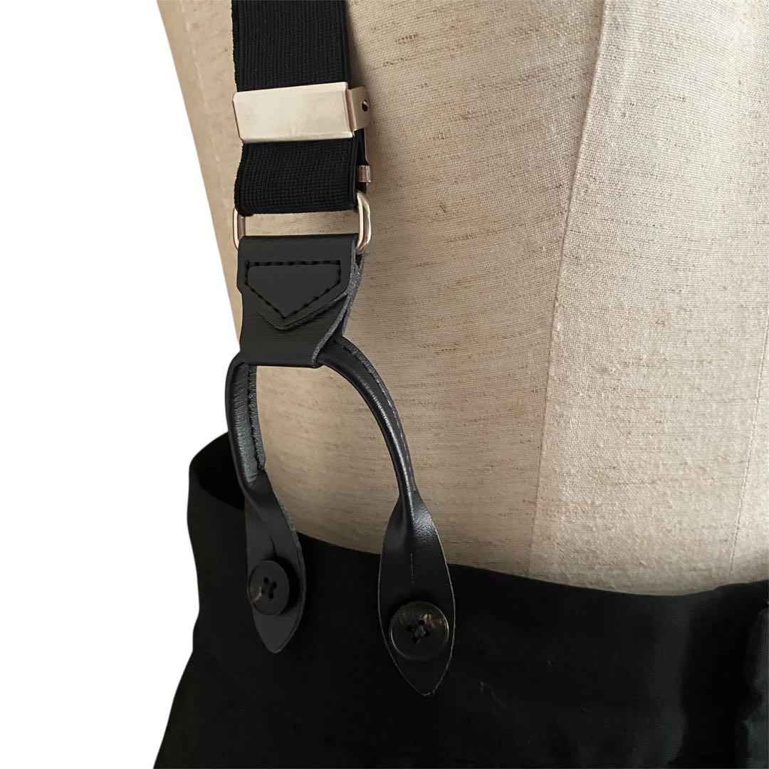 UNITED ARROWS ロエフLOEFF サスペンダーパンツ 黒