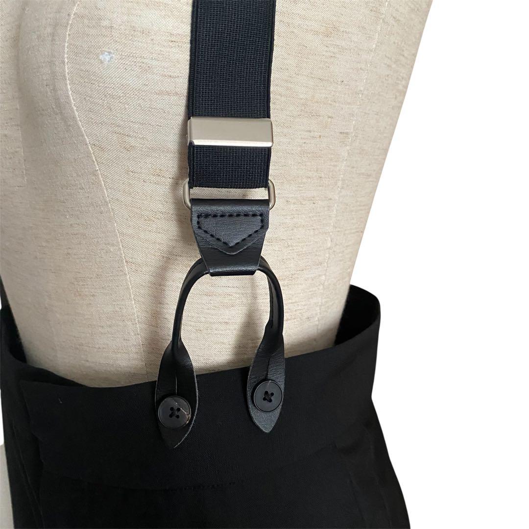 UNITED ARROWS ロエフLOEFF サスペンダーパンツ 黒