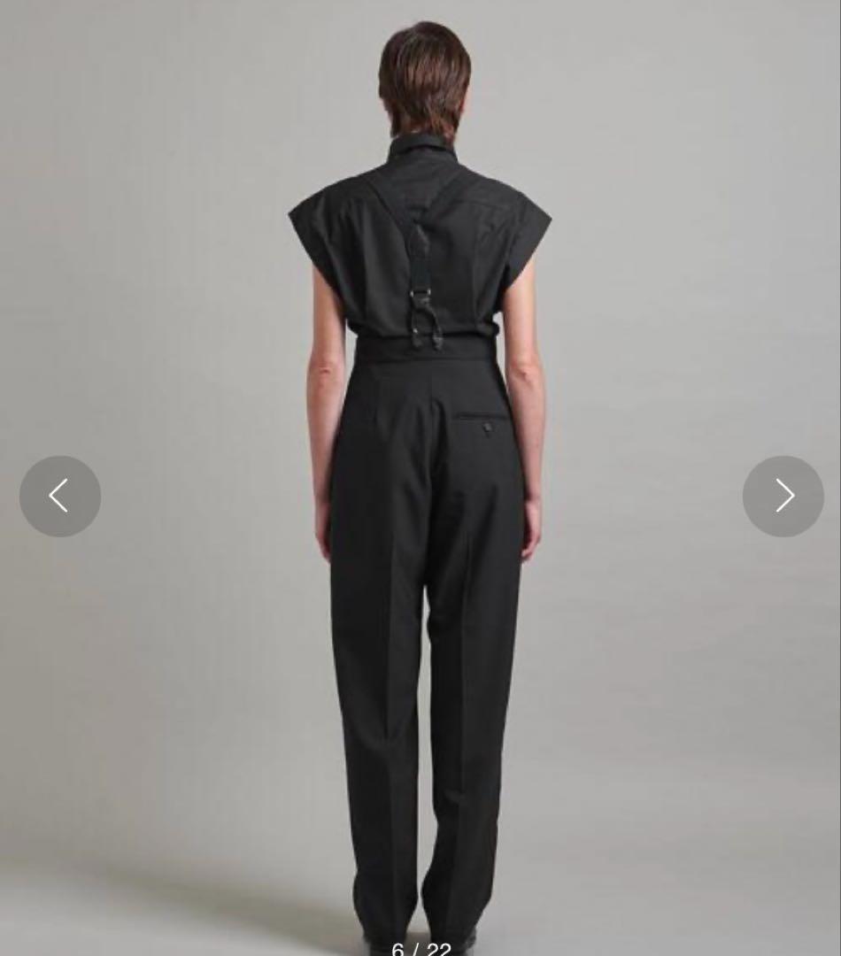 UNITED ARROWS ロエフLOEFF サスペンダーパンツ 黒