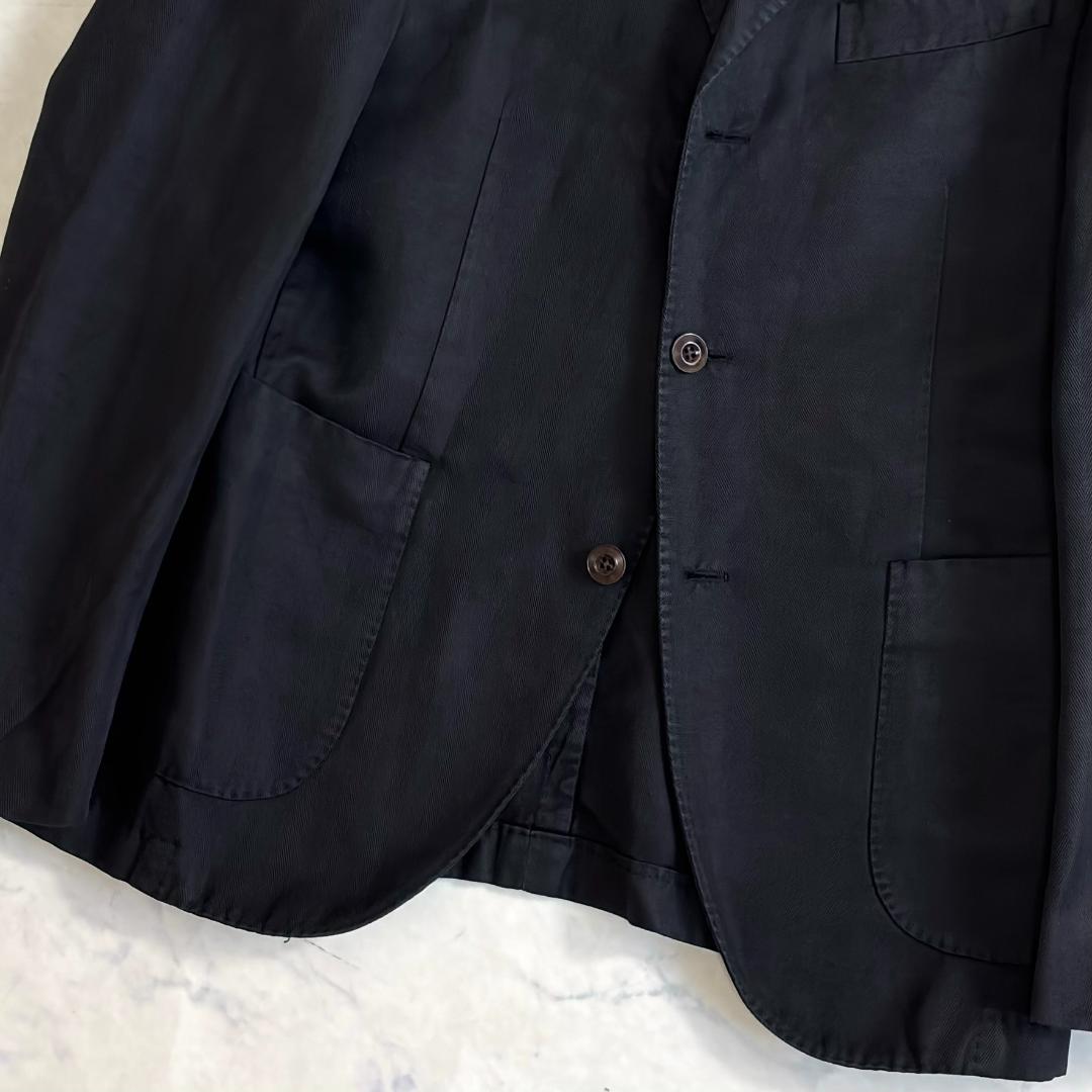 ボリオリ COAT コットンリネン ジャケット 段返り3B 黒 46 ua5