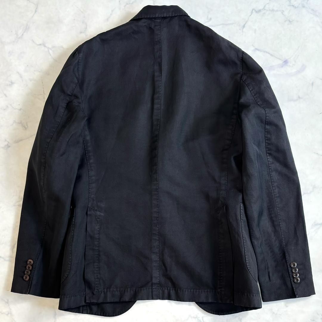 ボリオリ COAT コットンリネン ジャケット 段返り3B 黒 46 ua5