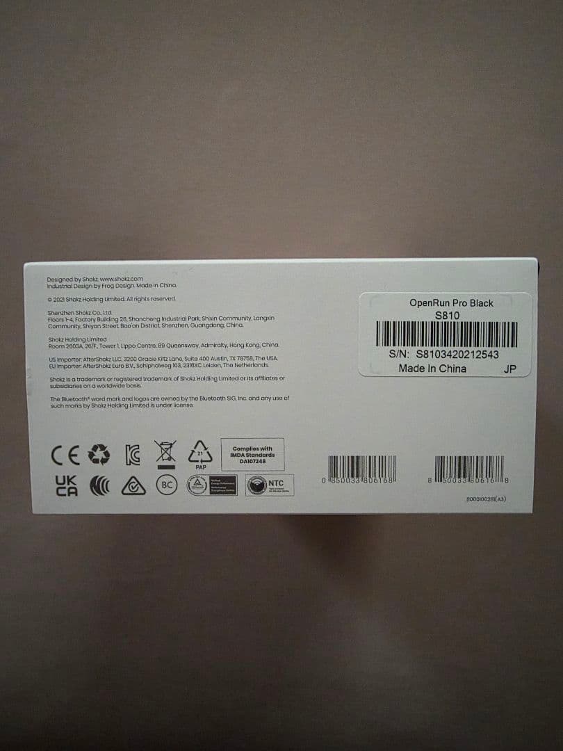 ほ*ん様 SHOKZ OPENRUN PRO 骨伝導イヤホン　ブラック