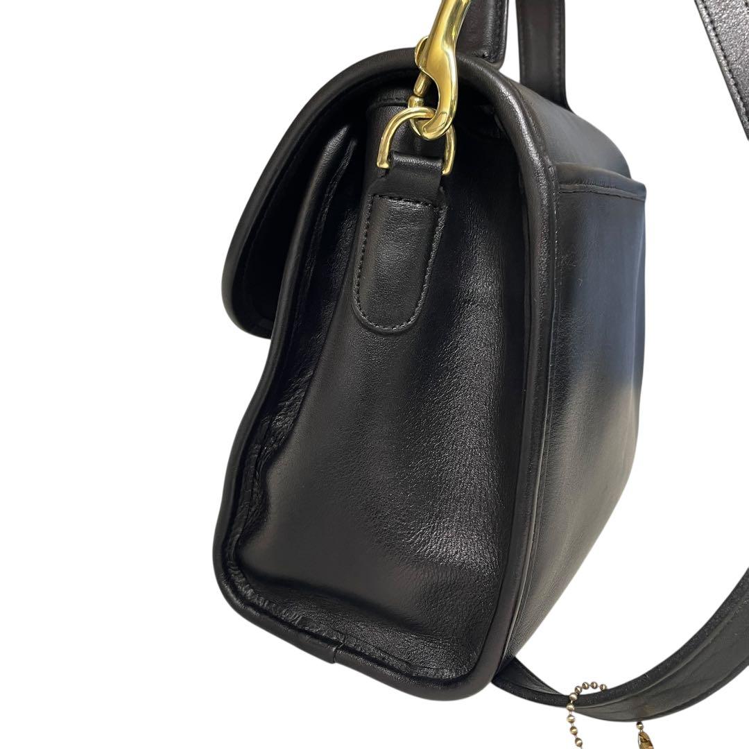 「美品」　オールドコーチ　9977 USA 2way ブラック　ショルダーバッグ