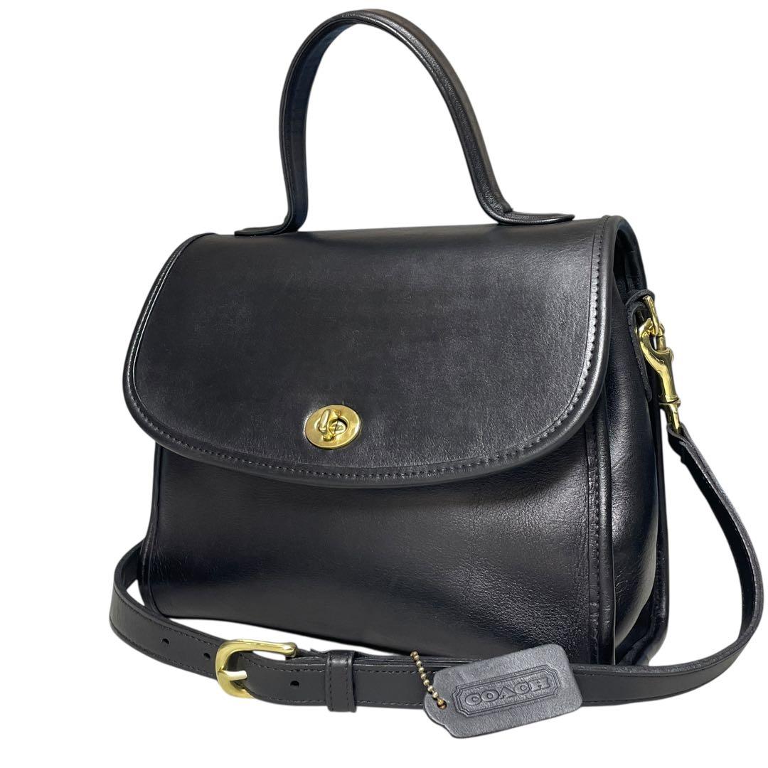 「美品」　オールドコーチ　9977 USA 2way ブラック　ショルダーバッグ