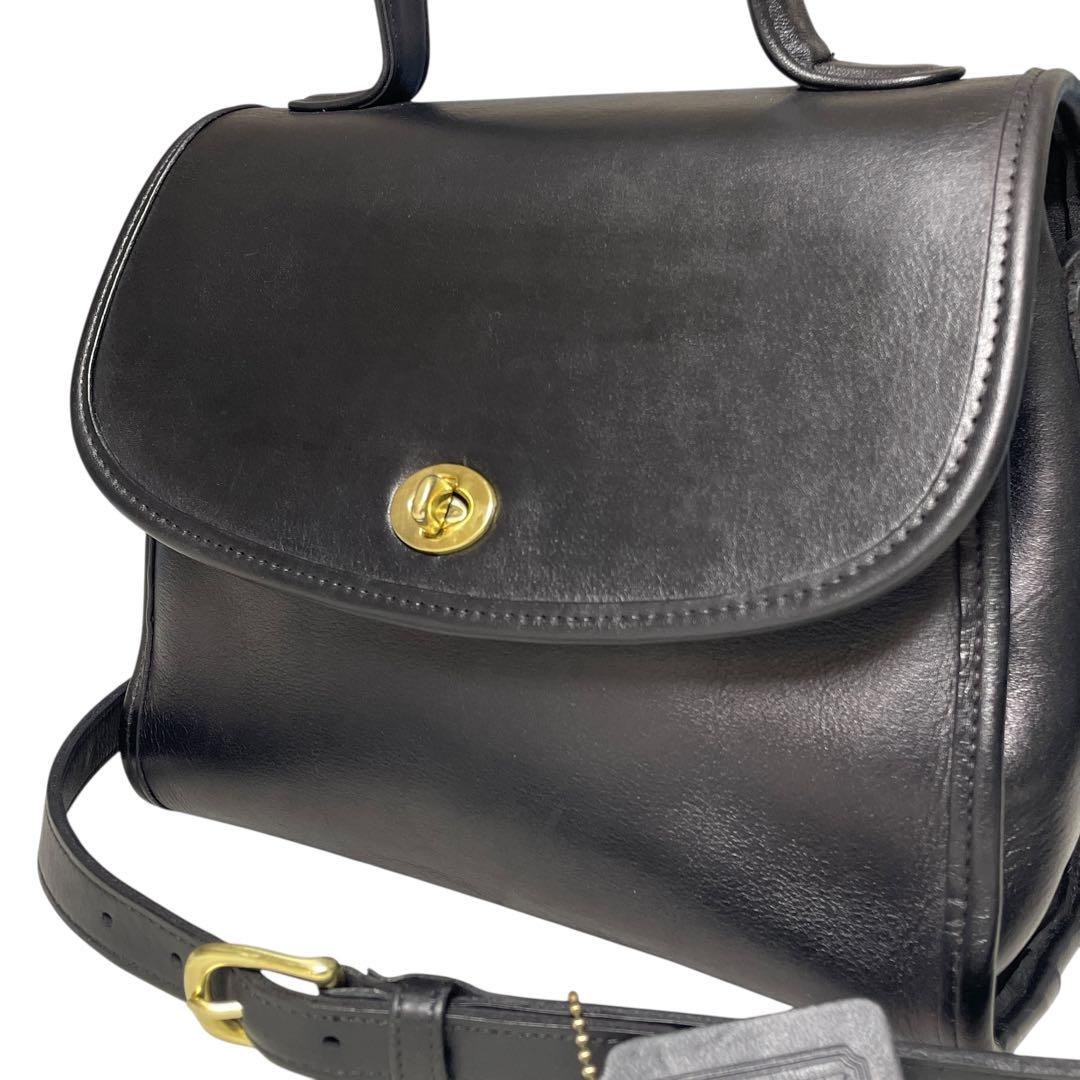 「美品」　オールドコーチ　9977 USA 2way ブラック　ショルダーバッグ