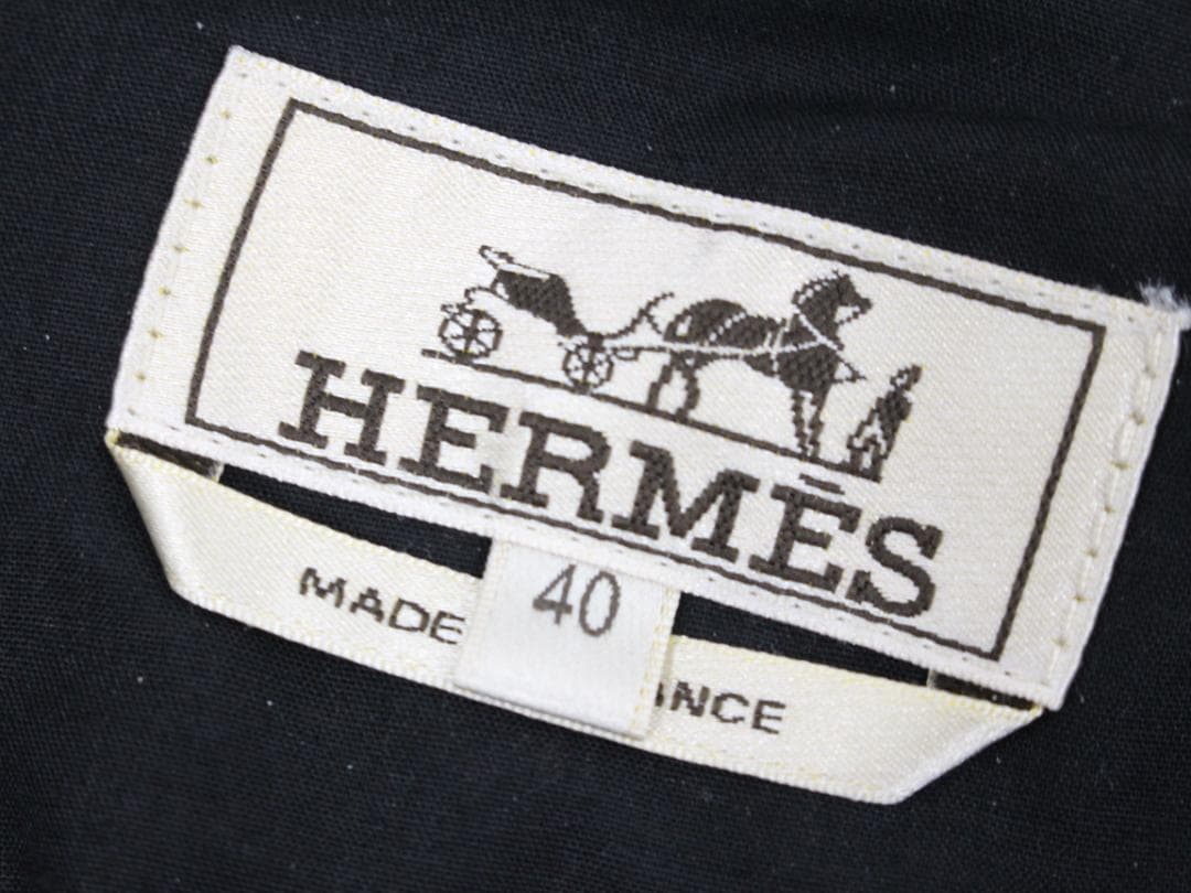 ▲HERMESエルメス コーデュロイ セリエボタン ボタンホックパンツ ブルー系