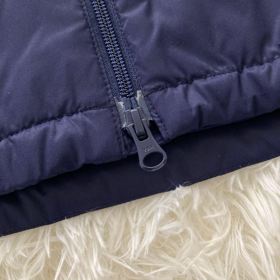 ビームスゴルフ ナイロンジャケット 中綿 S フード ネイビー ダブルジップ