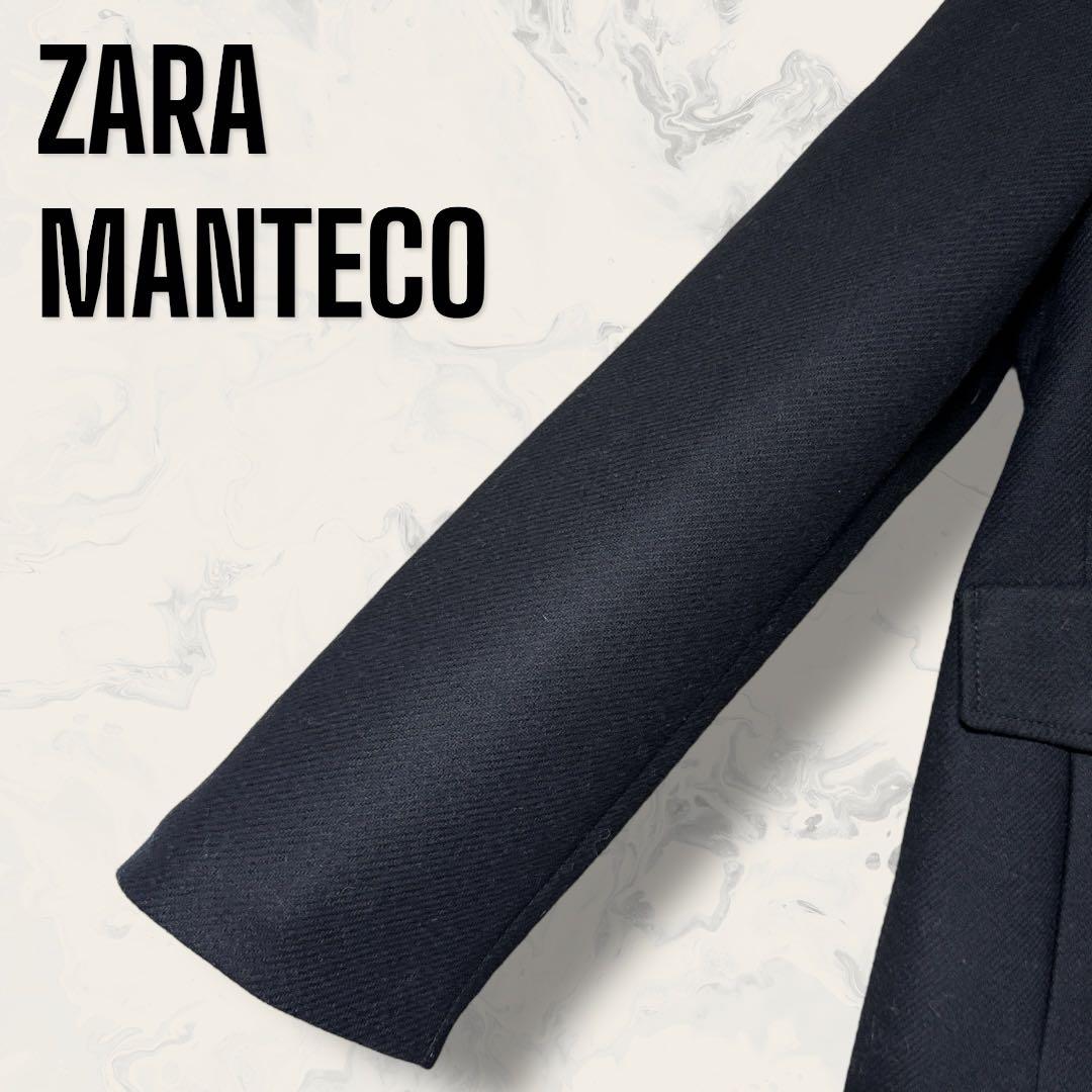 【未使用】 ZARA マンテコ 2WAY ファー付き 金ボタン ウール コート