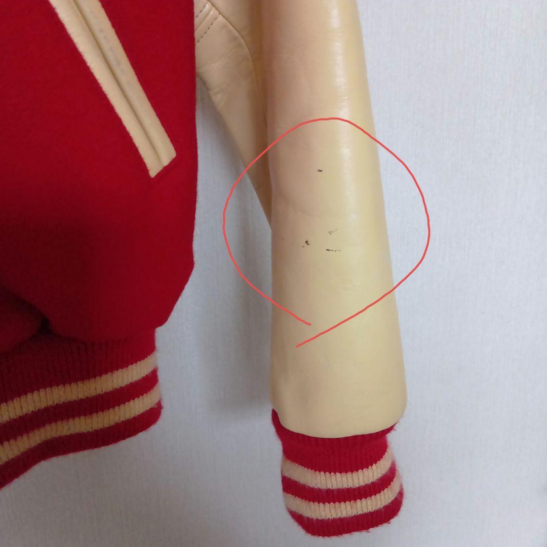 鶺*鴒様 VAN JACKET INC. スタジャン レッド/ベージュ