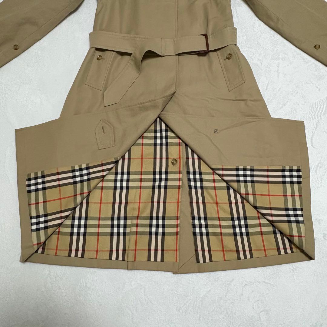 Burberry's ノバチェックベルト付き ステンカラーコート ベージュ