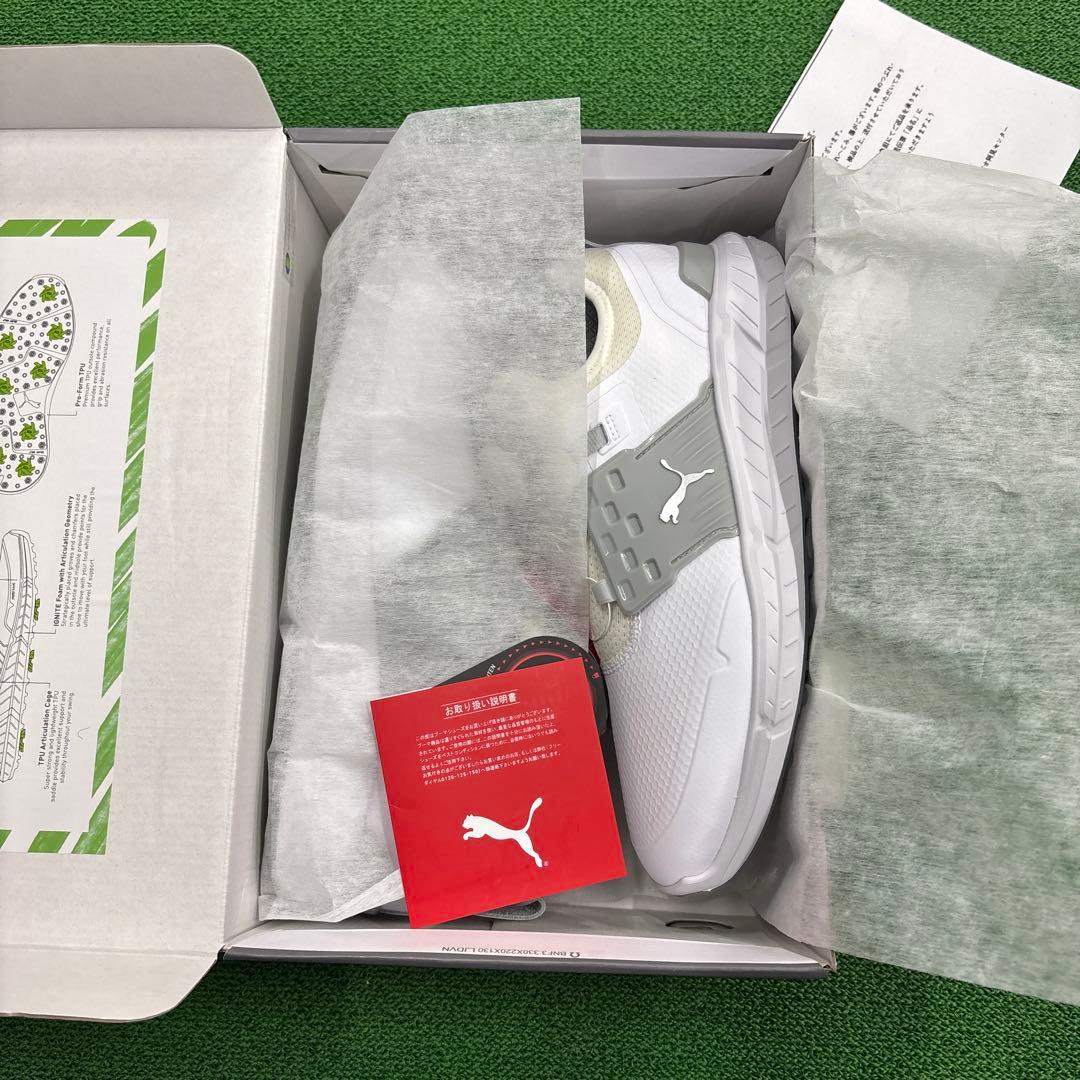 PUMA ゴルフシューズ ホワイト アイコニック27.5