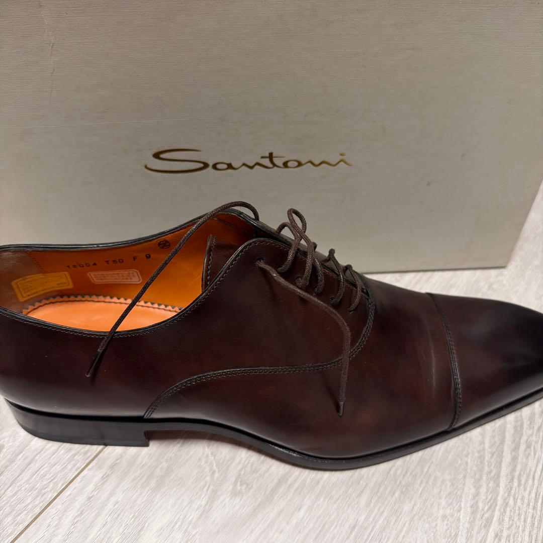 Santoni ダークブラウン ドレスシューズ