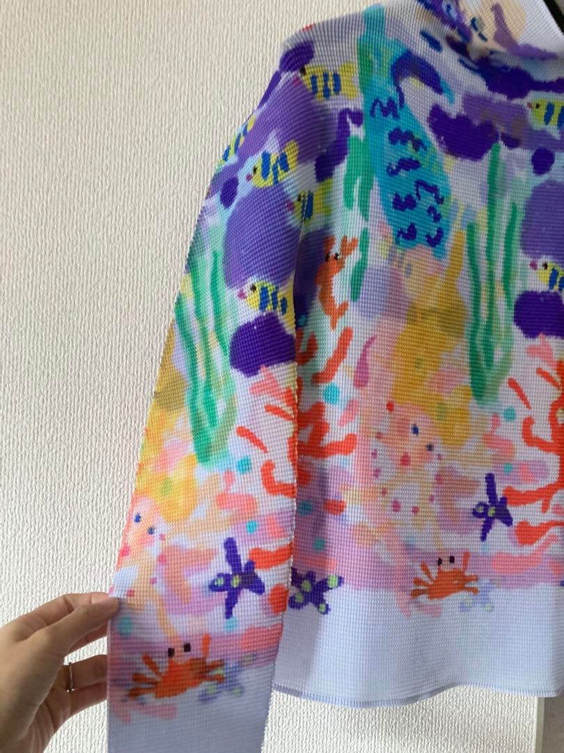 【美品】イッセイミヤケ me マーメイド 長袖カットソー Tシャツ