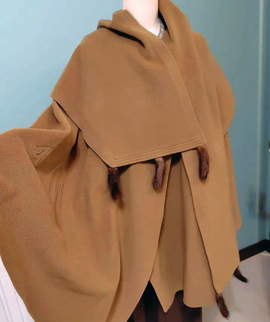 マックスマーラ◇カシミヤ♡キャラメル ケープコート９号♡明日まで値下げ