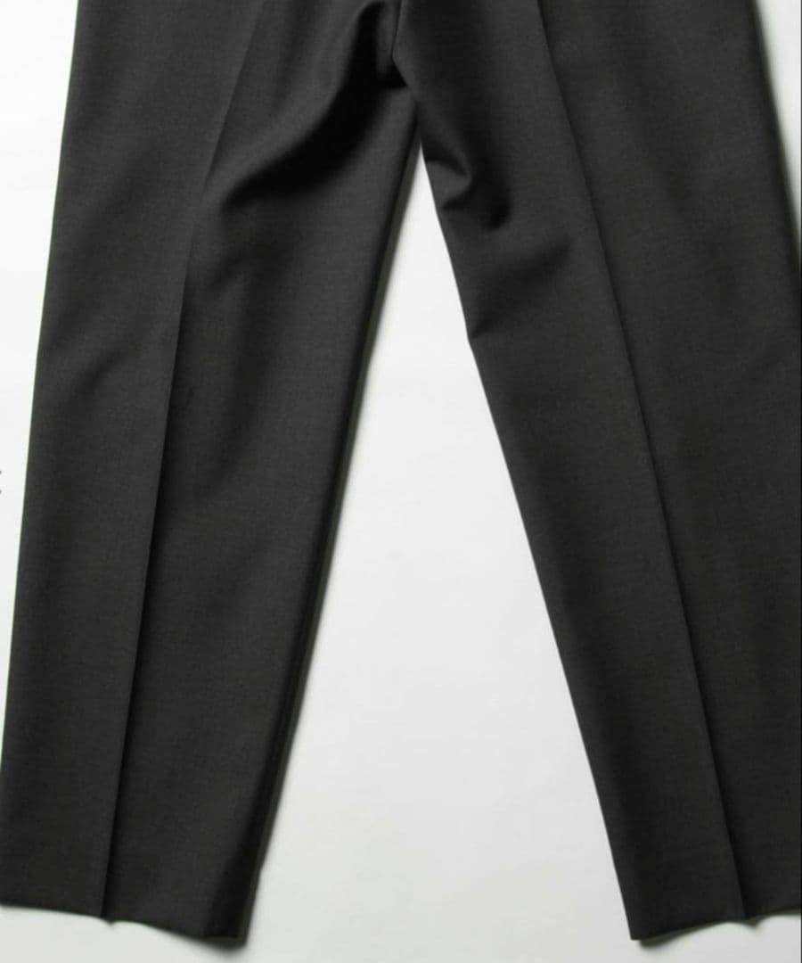 AURALEE BLUEFACED WOOL WIDE SLACKS タグ付き