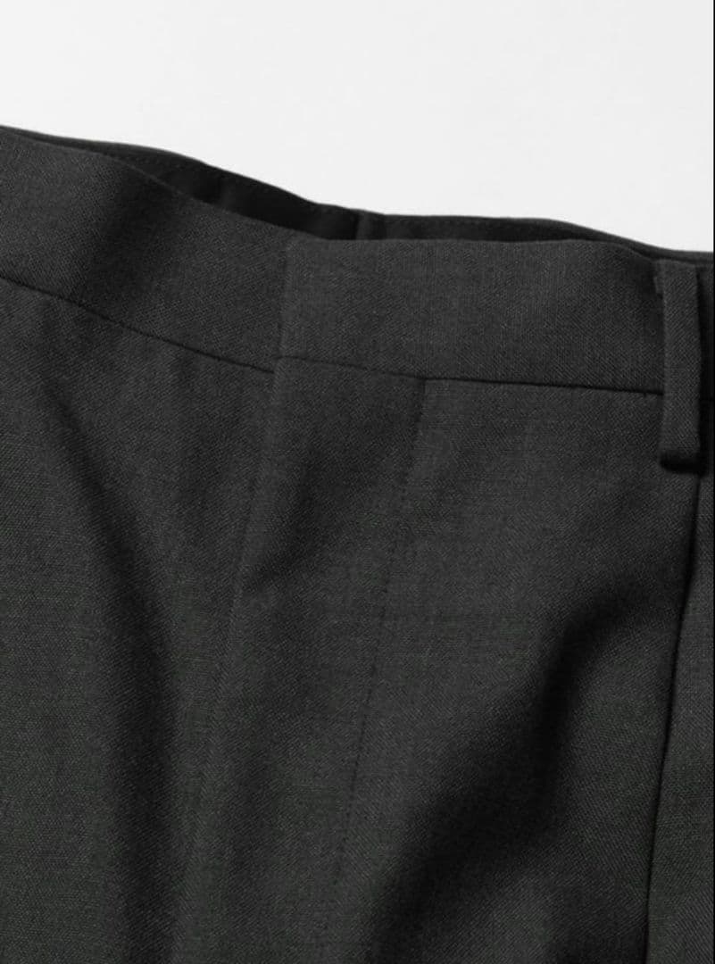 AURALEE BLUEFACED WOOL WIDE SLACKS タグ付き