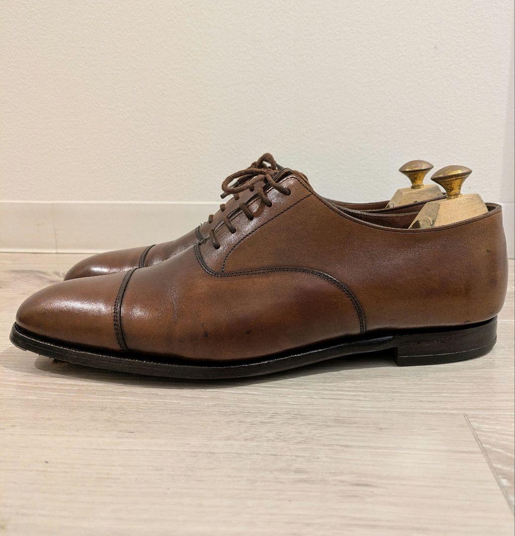 Crockett＆Jones ストレートチップ AUDLEY UK7.5 茶色