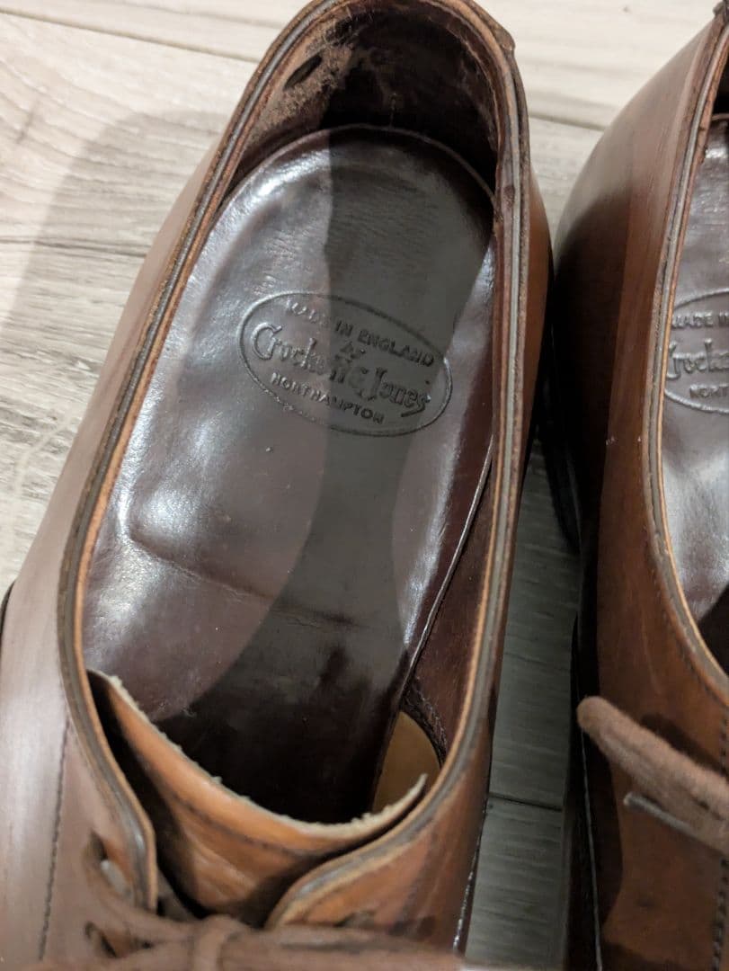 Crockett＆Jones ストレートチップ AUDLEY UK7.5 茶色