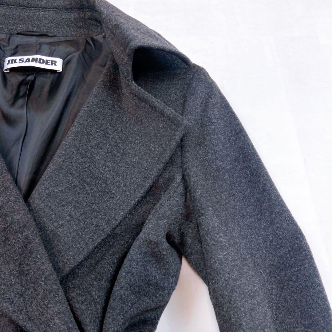 ★美品！ロング102cm丈 ジルサンダー アンゴラ カシゴラ トレンチコート