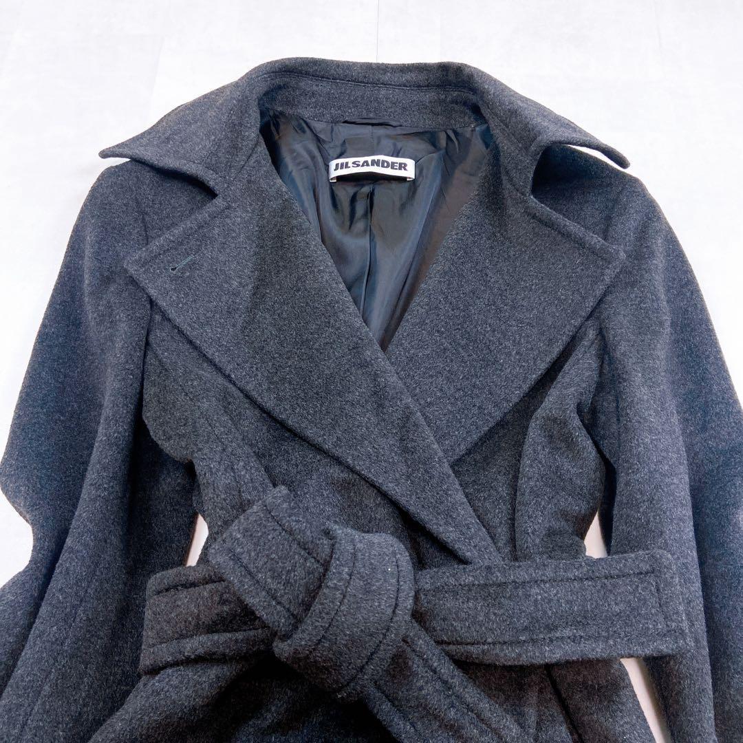 ★美品！ロング102cm丈 ジルサンダー アンゴラ カシゴラ トレンチコート