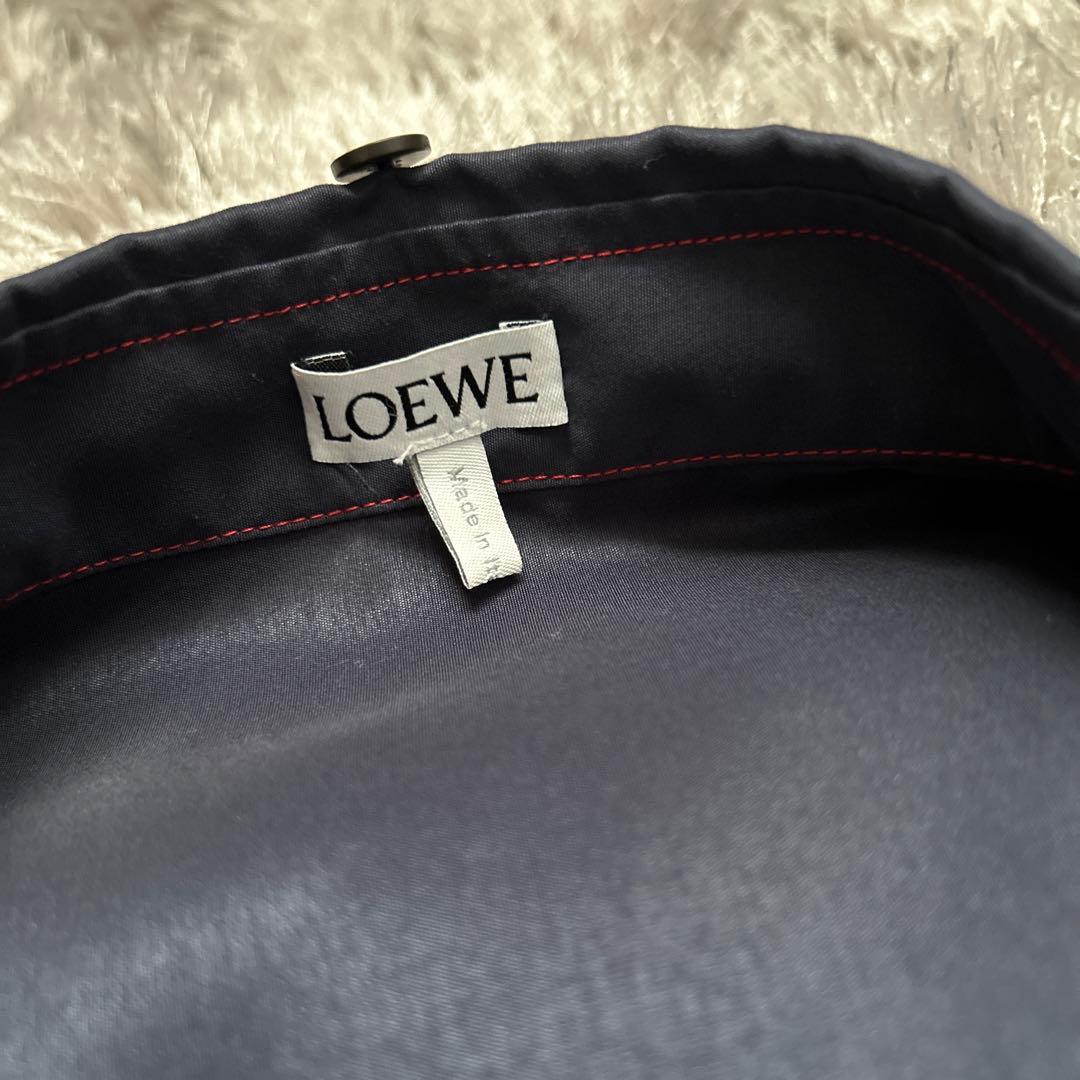 ロエベ　ロングシャツ　シャツドレス　袖シースルー　ターンアップ