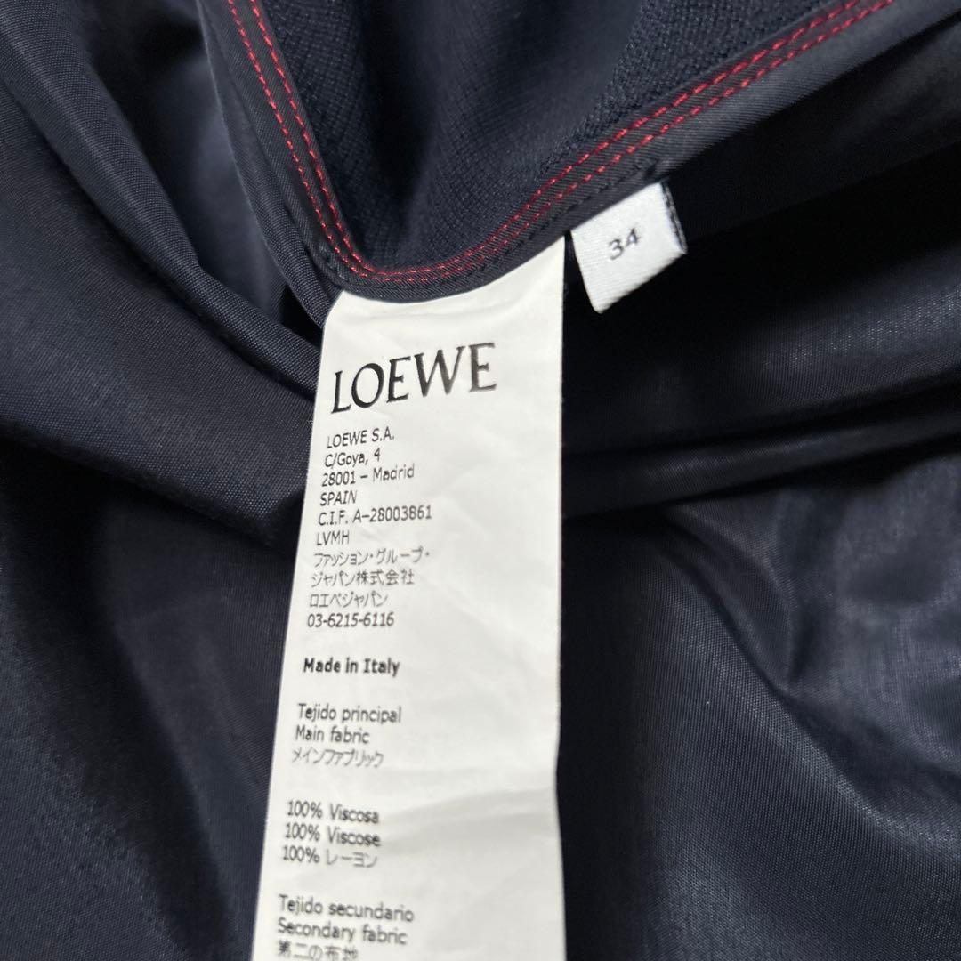 ロエベ　ロングシャツ　シャツドレス　袖シースルー　ターンアップ