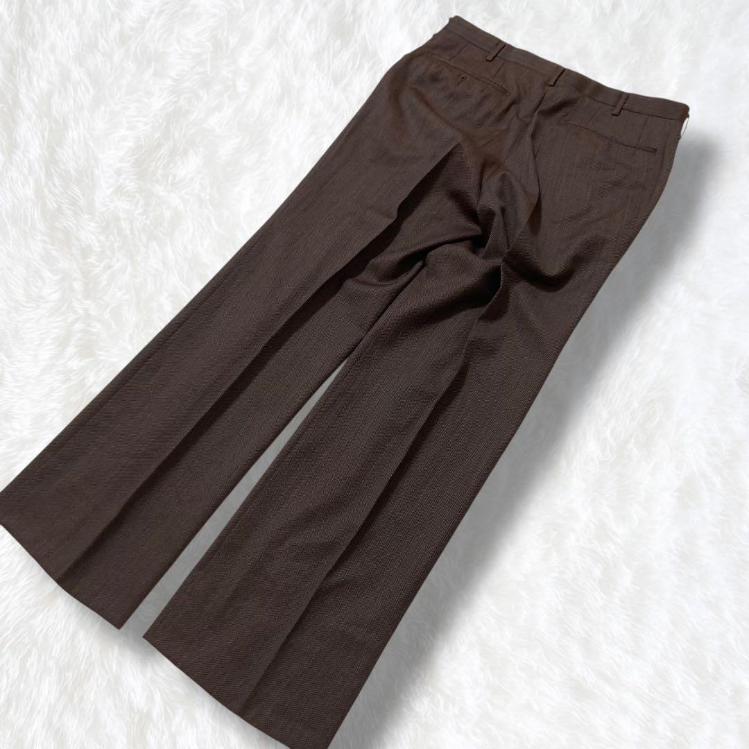 美品 三越 スーツ ヘリンボーン ブラウン 高級生地 MITSUKOSHI