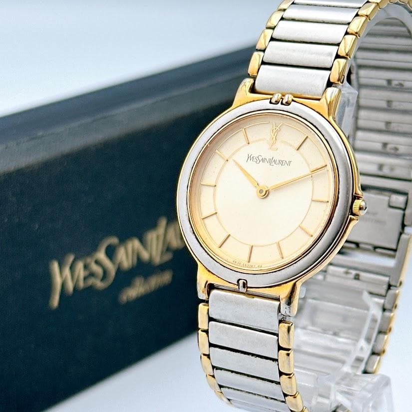 イヴサンローラン 腕時計 ユニセックス メンズ レディース 箱 コマ付 動作良好