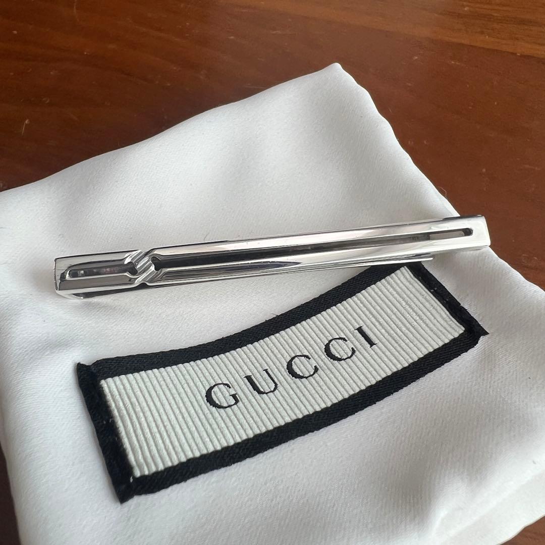 専用　【鏡面仕上】GUCCI ネクタイピン　タイピン　925　仕事　冠婚葬祭
